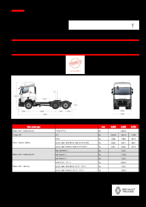 Sattelzugmaschinen/SZM Renault T T6X2 LOW 11L E6