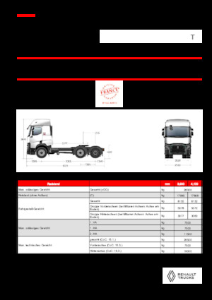 Sattelzugmaschinen/SZM Renault T T6X2 PUSHER 13L E6