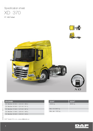 Sattelzugmaschinen/SZM DAF XD 370 FT