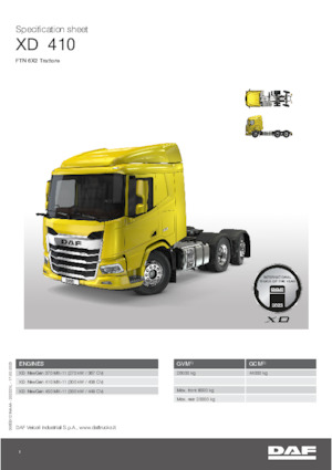Sattelzugmaschinen/SZM DAF XD 370 FTN