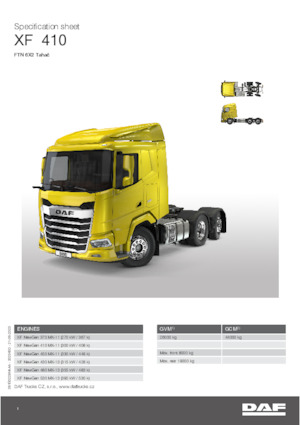 Sattelzugmaschinen/SZM DAF XF 410 FTN