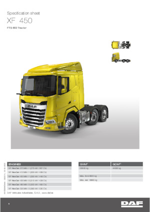 Sattelzugmaschinen/SZM DAF XF 480 FTG