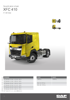 Sattelzugmaschinen/SZM DAF XFC 480 FT