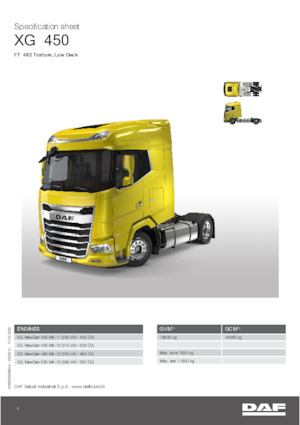 Sattelzugmaschinen/SZM DAF XG 430 FT Low Deck