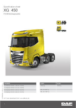 Sattelzugmaschinen/SZM DAF XG 530 FTG