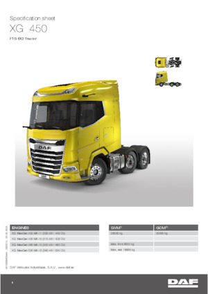 Sattelzugmaschinen/SZM DAF XG 530 FTG