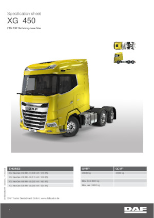 Sattelzugmaschinen/SZM DAF XG 450 FTN