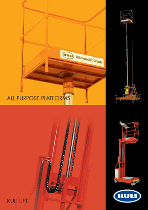 Senkrechtmast-Arbeitsbühnen KULI Hebezeuge – Helmut Kempkes Kuli KF 8
