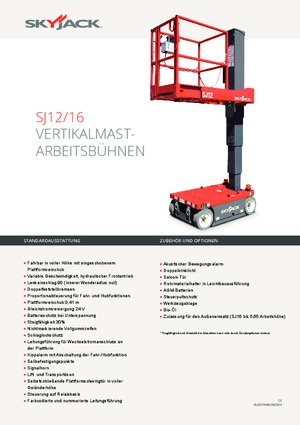 Senkrechtmast-Arbeitsbühnen Skyjack SJ 12