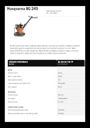 Rotationsglätter, handgeführt Husqvarna BG 245