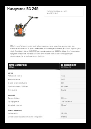 Rotationsglätter, handgeführt Husqvarna BG 245