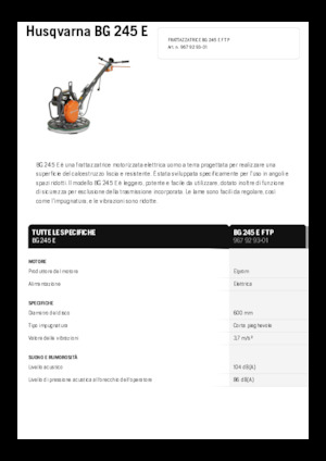 Rotationsglätter, handgeführt Husqvarna BG 245E
