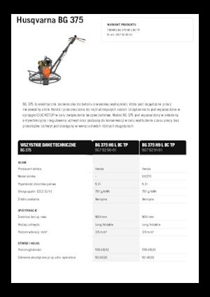 Rotationsglätter, handgeführt Husqvarna BG 375