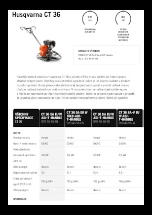 Rotationsglätter, handgeführt Husqvarna CT 36