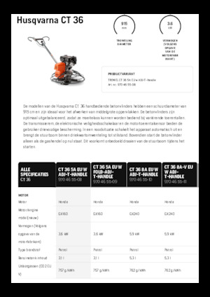 Rotationsglätter, handgeführt Husqvarna CT 36