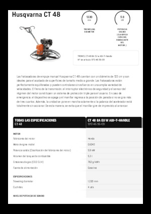 Rotationsglätter, handgeführt Husqvarna CT 48