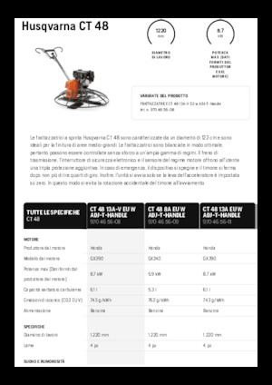 Rotationsglätter, handgeführt Husqvarna CT 48