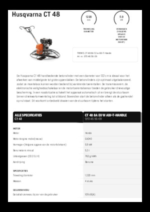 Rotationsglätter, handgeführt Husqvarna CT 48