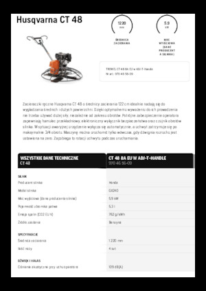 Rotationsglätter, handgeführt Husqvarna CT 48