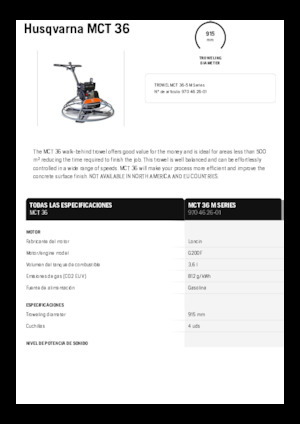 Rotationsglätter, handgeführt Husqvarna MCT 36