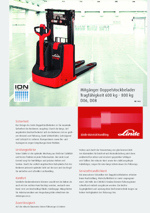 E.-Geh-Hochhubwagen Linde D08 ION 