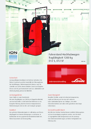 E.-Geh-Hochhubwagen Linde D12S