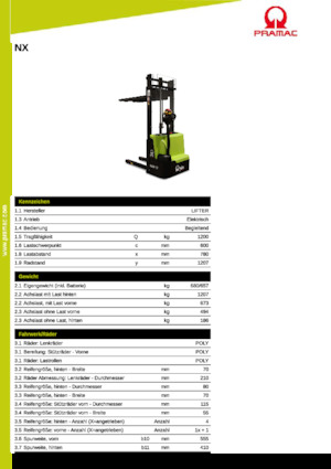 E.-Geh-Hochhubwagen PRAMAC Lifter NX 12/25