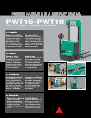E.-Geh-Hochhubwagen Mitsubishi PWT15