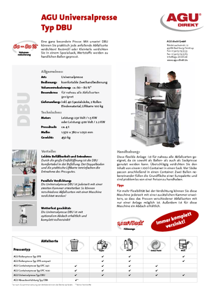 Abfallpressen AGU DBU-Tandem