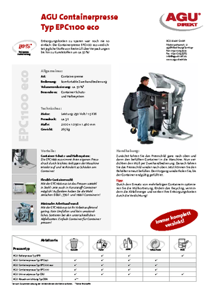 Abfallpressen AGU EPC 1100 eco