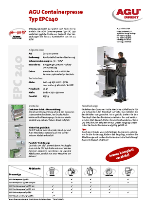 Abfallpressen AGU EPC 240