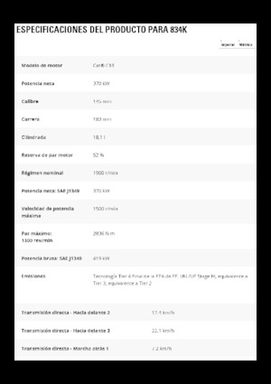 Raddozer Caterpillar 834K