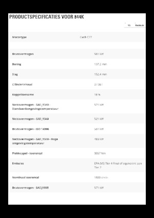 Raddozer Caterpillar 844K
