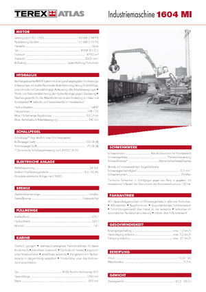 Mobilbagger Atlas 1604 MI Serie 261