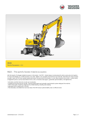 Mobilbagger Neuson 9503