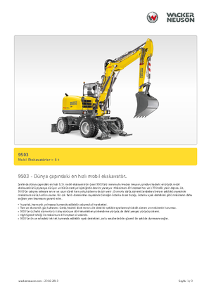Mobilbagger Neuson 9503