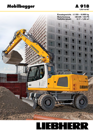 Mobilbagger Liebherr A 918 Litronic