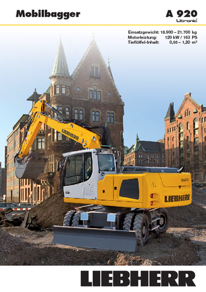 Mobilbagger Liebherr A 920 Litronic
