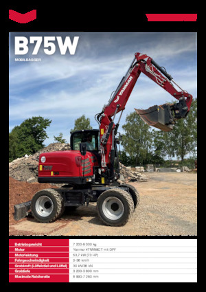 Mobilbagger Yanmar B75W Zirkular 