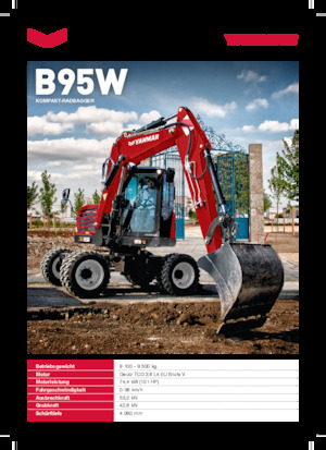 Mobilbagger Yanmar B95W TPA 