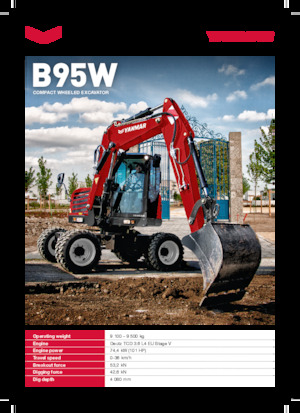 Mobilbagger Yanmar B95W TPA 