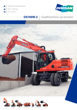 Mobilbagger Doosan DX140W-3