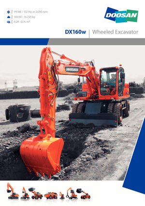 Mobilbagger Doosan DX 160 W