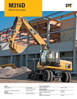 Mobilbagger Caterpillar M316D Mono