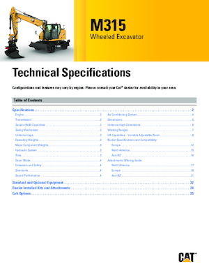 Mobilbagger Caterpillar M315