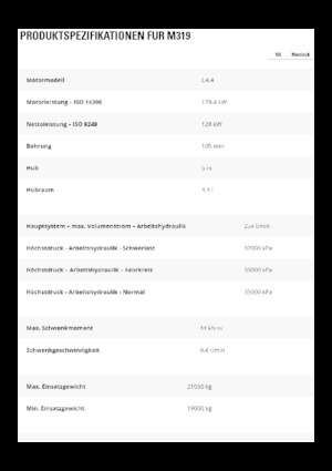 Mobilbagger Caterpillar M319