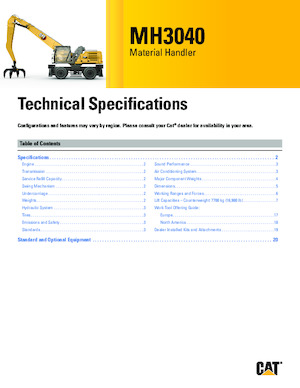 Umschlagmaschinen Caterpillar MH3040