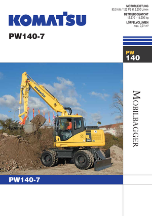 Mobilbagger Komatsu PW140-7