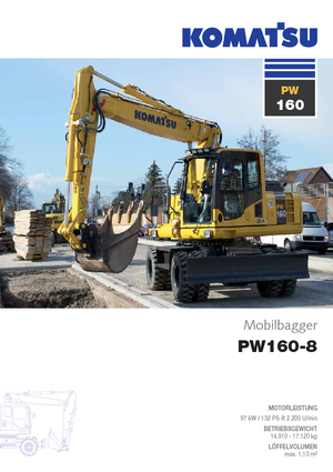Mobilbagger Komatsu PW160-8