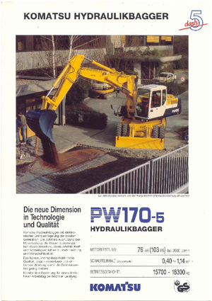 Mobilbagger Komatsu PW170-5